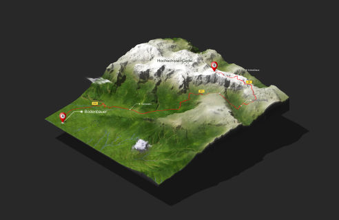 Bodenbauer - Trawiessattel - Graf-Meran-Steig - Hochschwab Gifpel